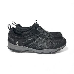 Skechers Slip On Sneakers everyday walking Slip resistance Sz 8 Black